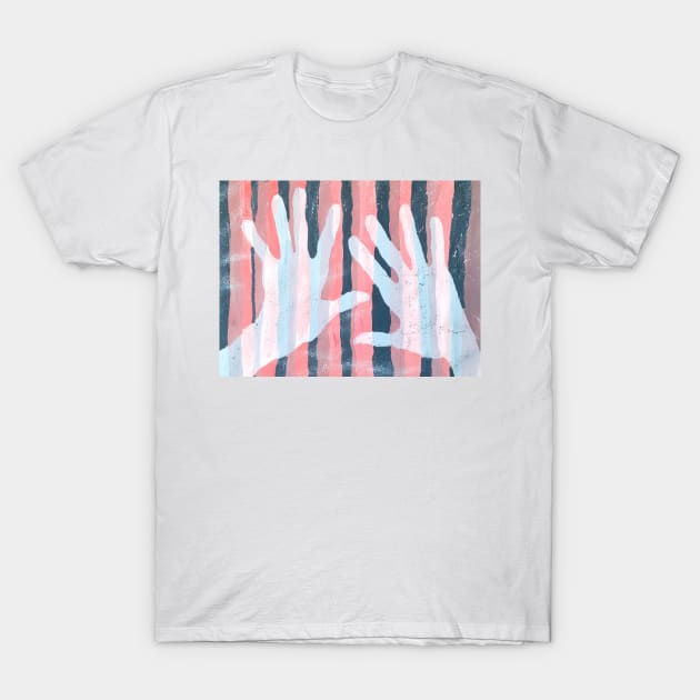 Abstract stripes, Hands T-Shirt by Maltez